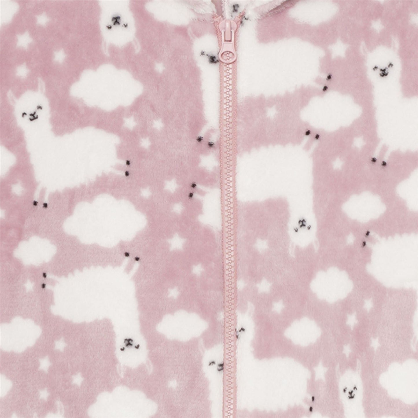 Nifty Kids Llama Fleece Onesie - Pink Nifty