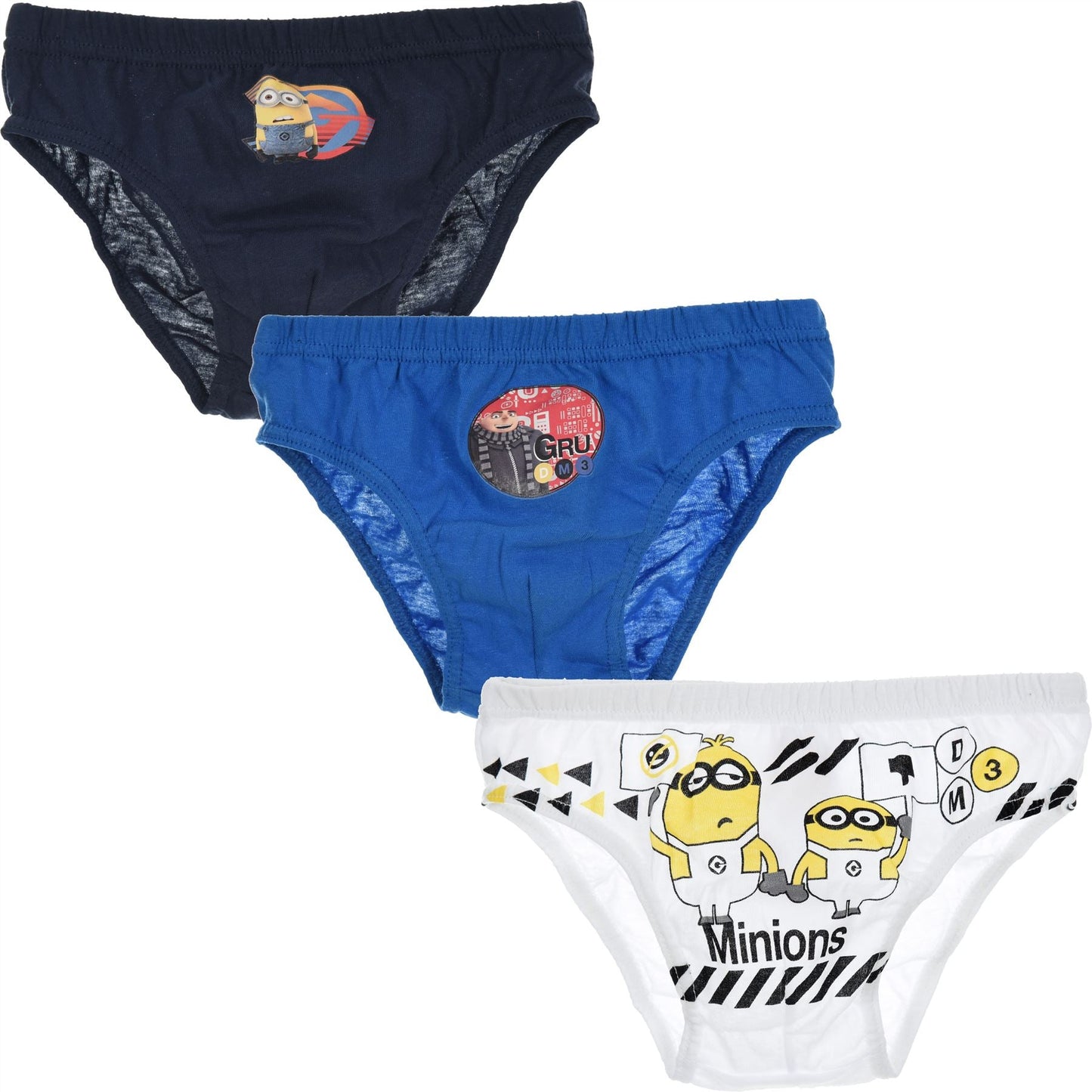 Boys Minions Briefs Style 2 (3 Pack) Minions