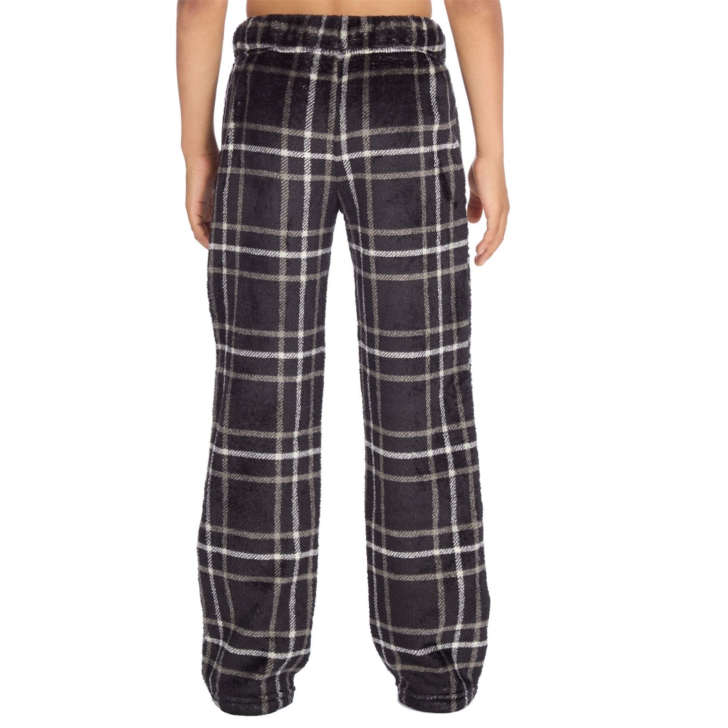 Cargo Bay Boys Fleece Lounge Pants - Black Check Cargo Bay