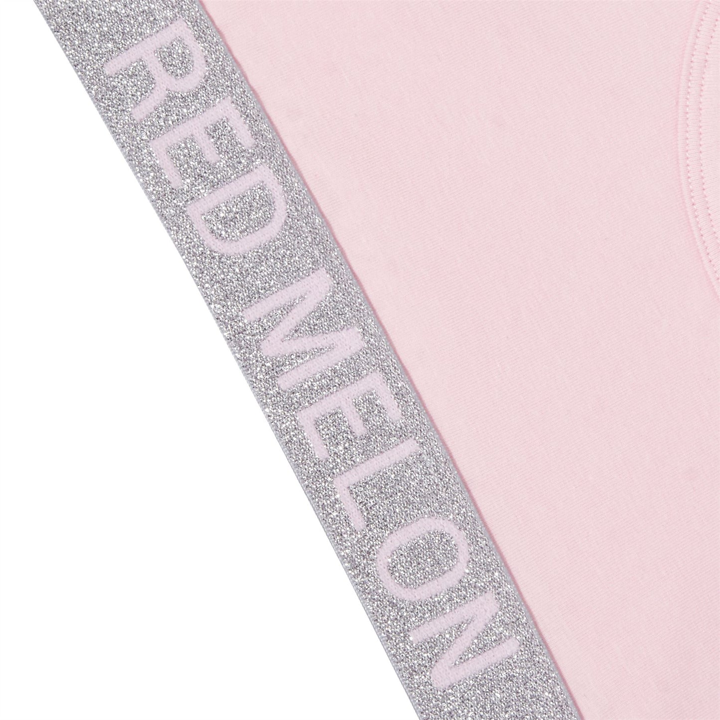 Red Melon Girls Crop Top Bra And Brief Set - Pink