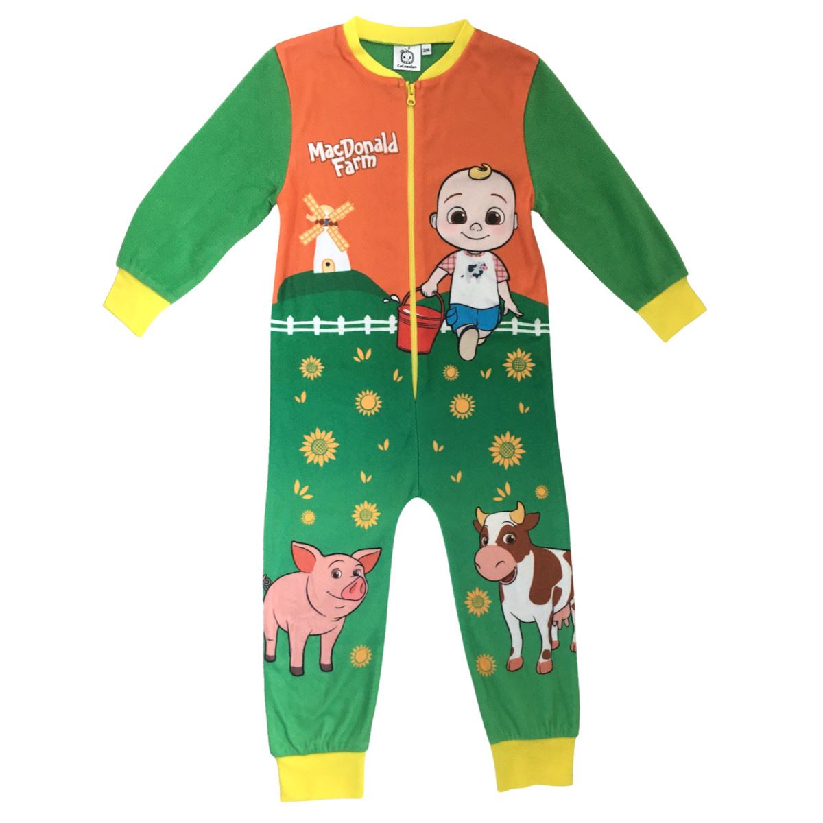 Kids Cocomelon MacDonald Farm Fleece Onesie Cocomelon