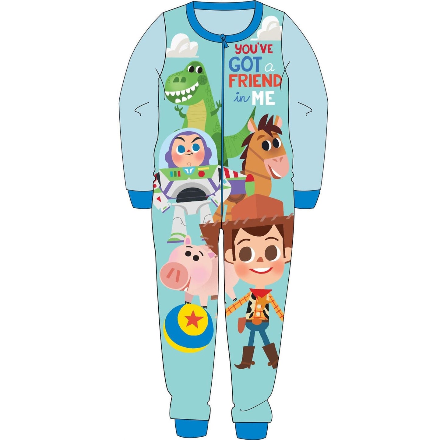 Kids Toy Story Fleece Onesie - Blue Toy Story