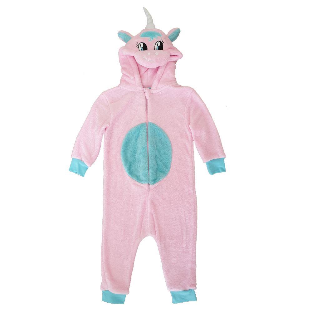 Animal Crazy Kids Unicorn Costume Onesie - Pink/Aqua Animal Crazy