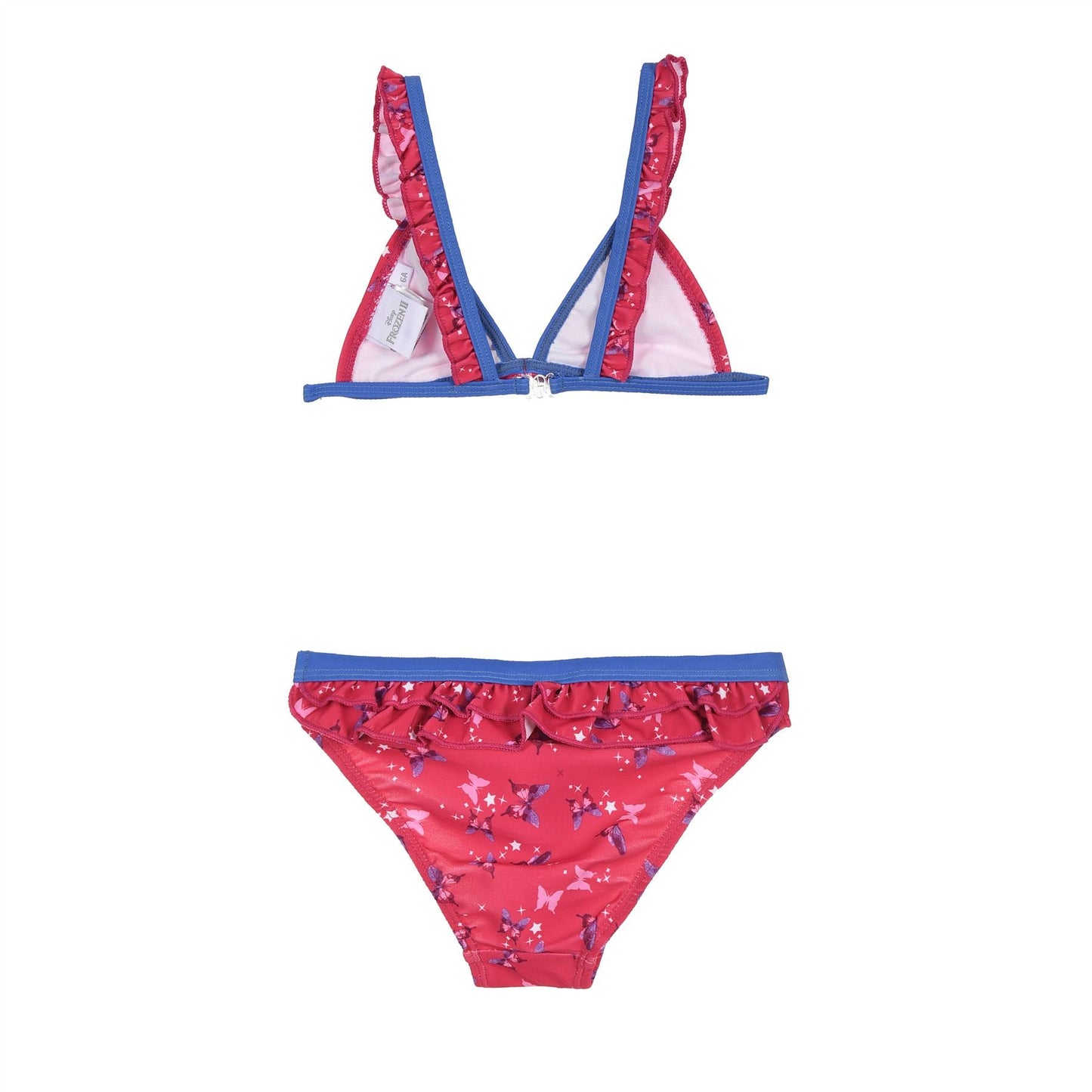 Girls Disney Frozen 2 Triangle Butterfly Bikini Set - Fushia Frozen