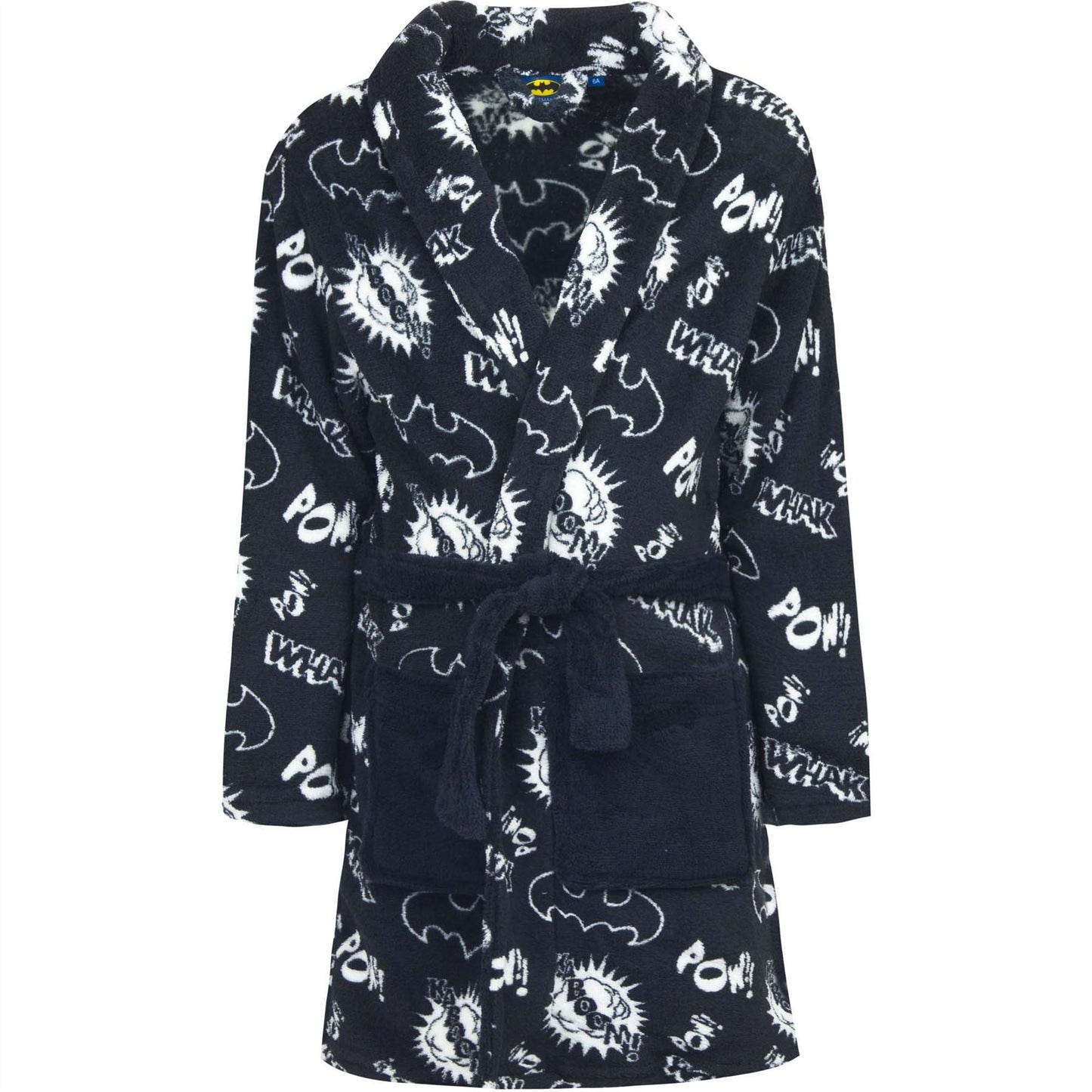 Boys Batman Fleece POW! Robe - Black Batman