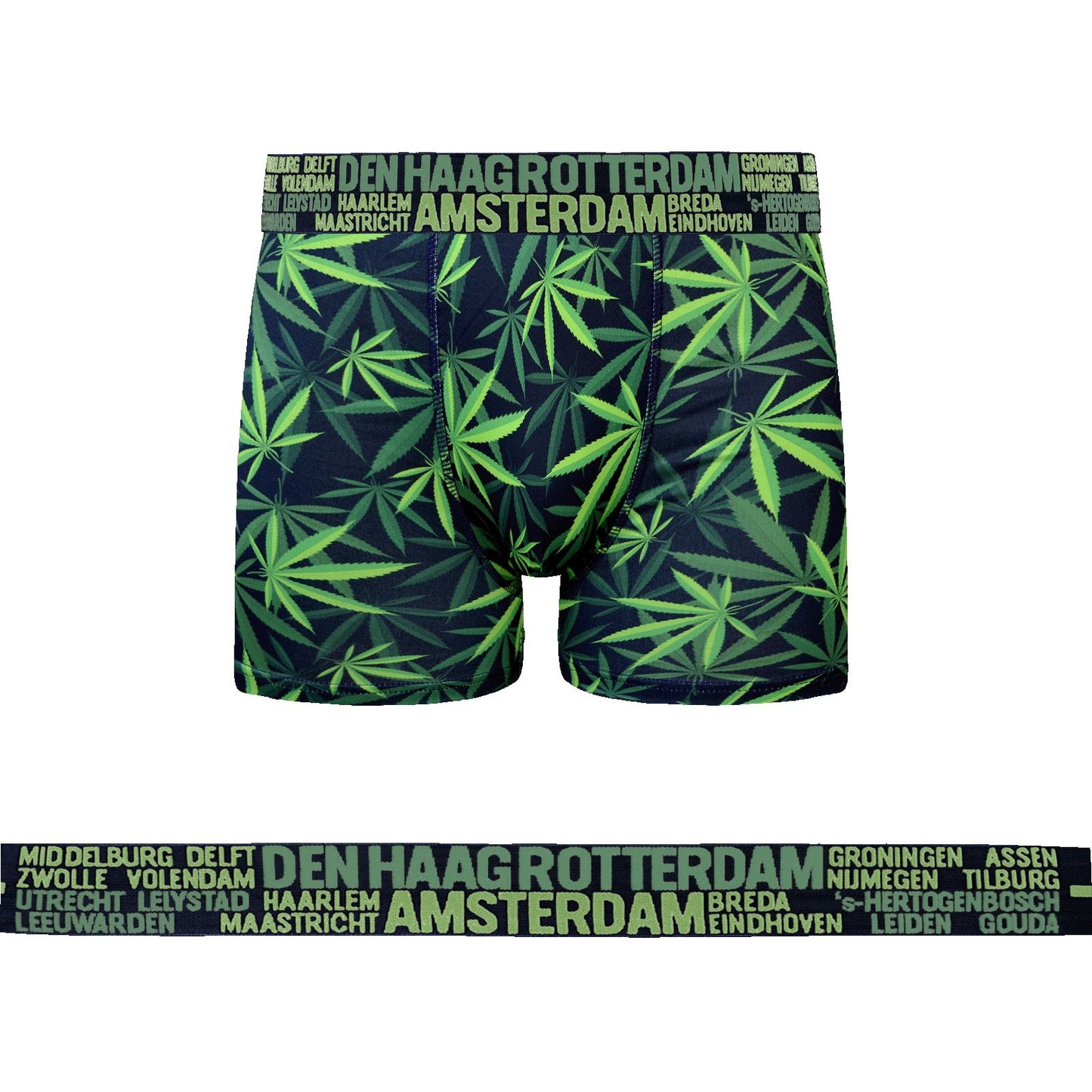 Amsterdam Trunks (1 Pack) - Cannabis Black