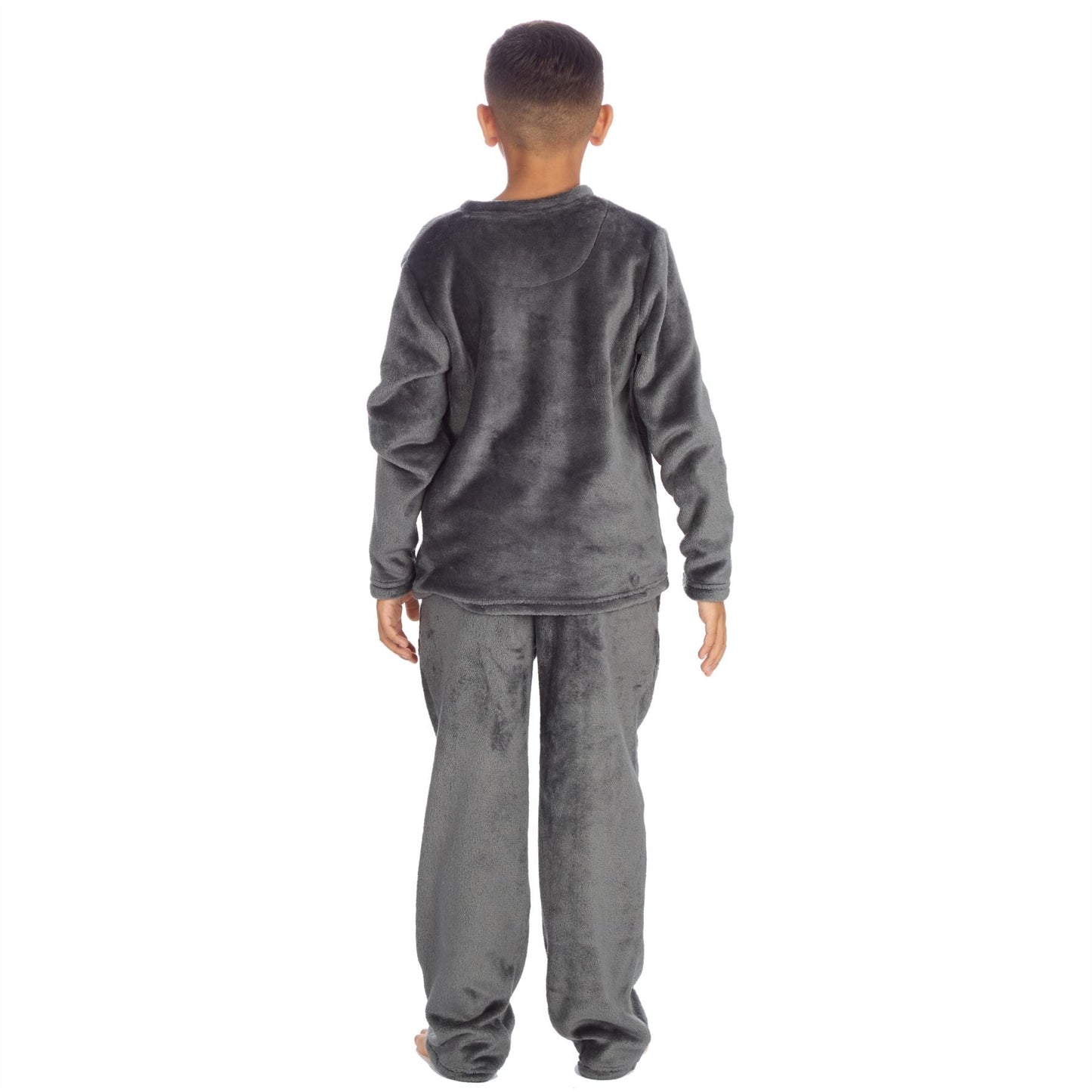 Cargo Bay Kids Flannel Fleece Pyjamas - Grey Cargo Bay