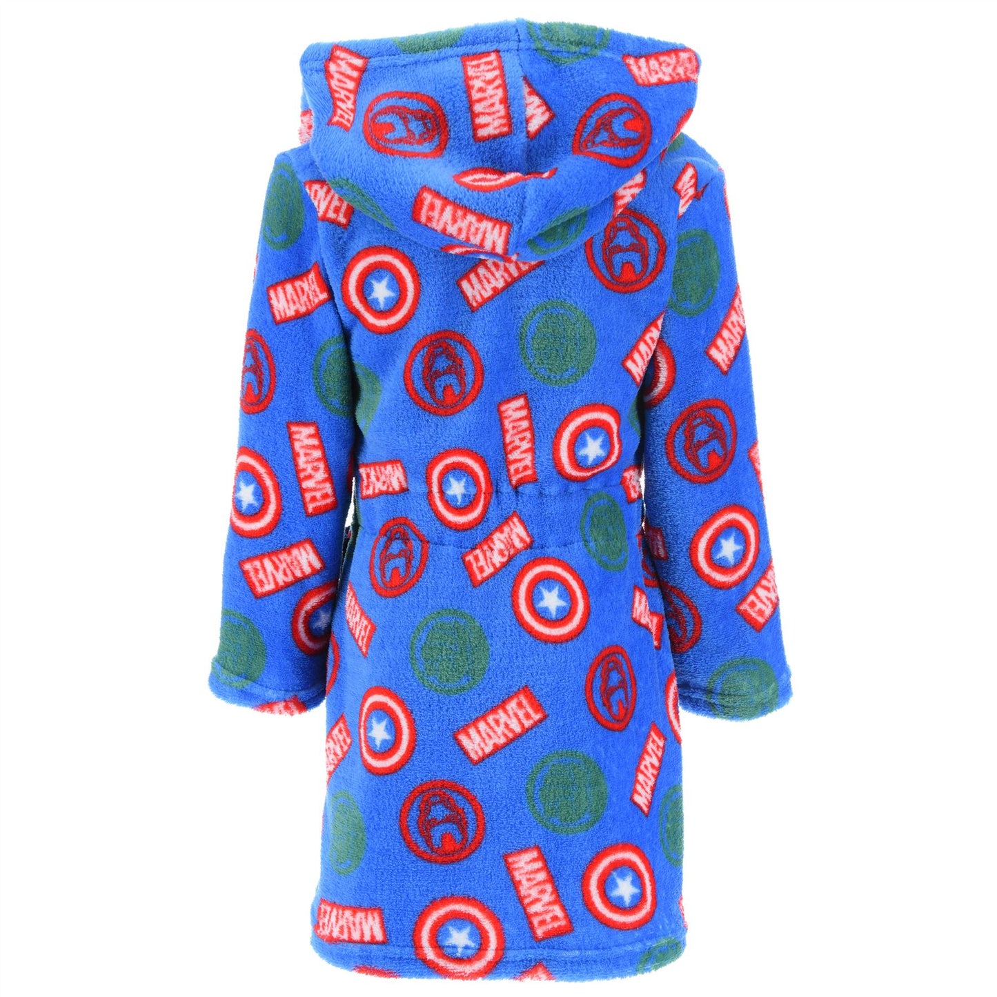 Marvel Logo Kids Fleece Robe - Blue Marvel
