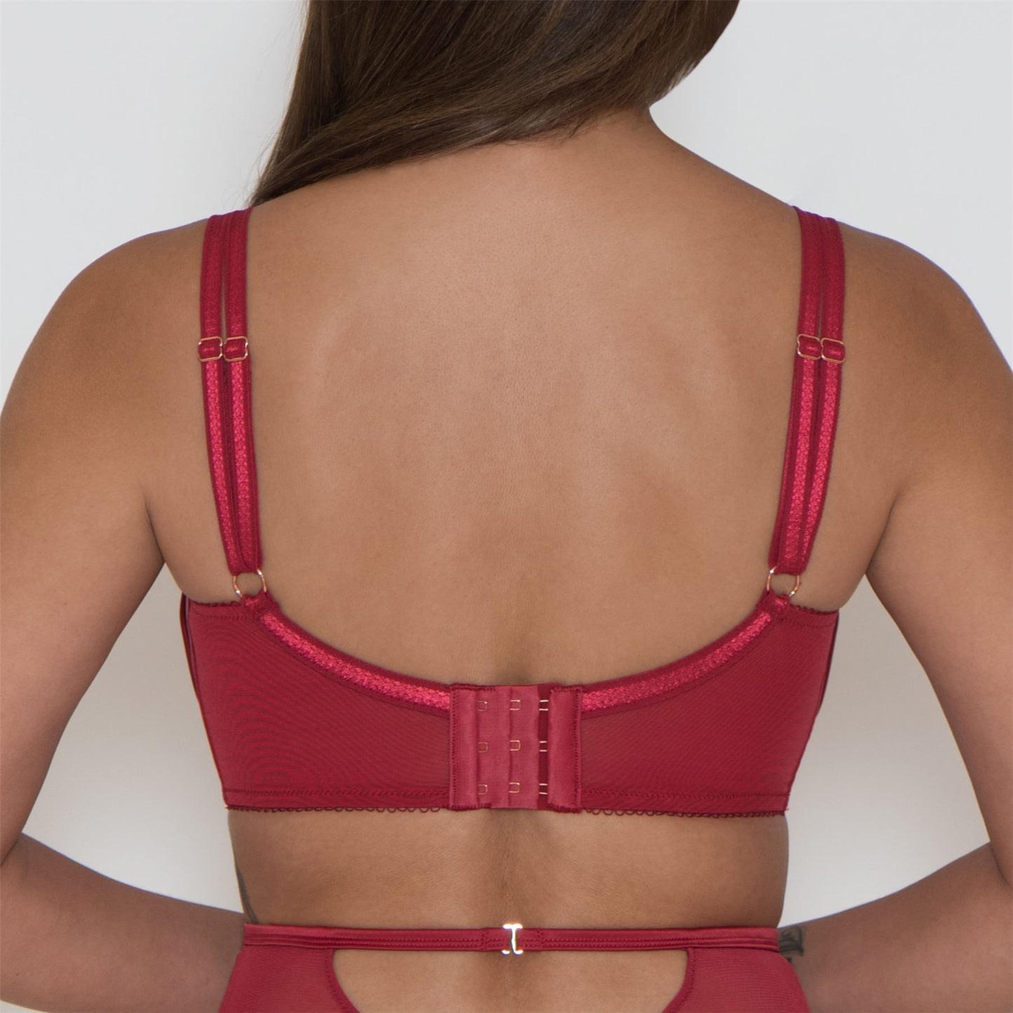 Scantilly Fallen Angel Balcony Bra - Garnet Red