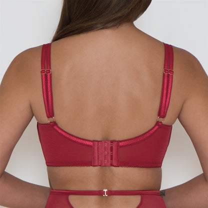 Scantilly Fallen Angel Balcony Bra - Garnet Red