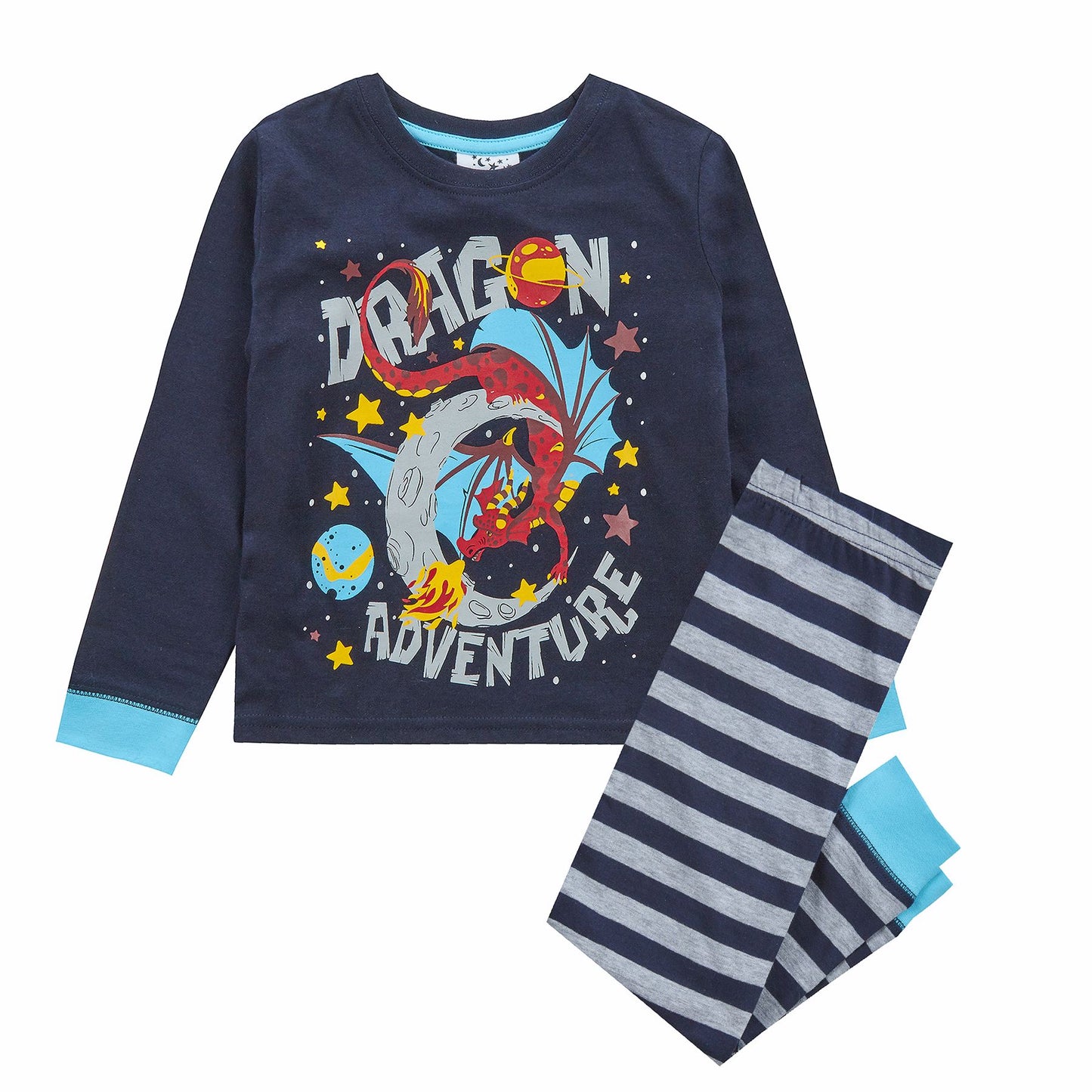 Minikidz Kids 'Dragon Adventure' Pyjamas - Blue