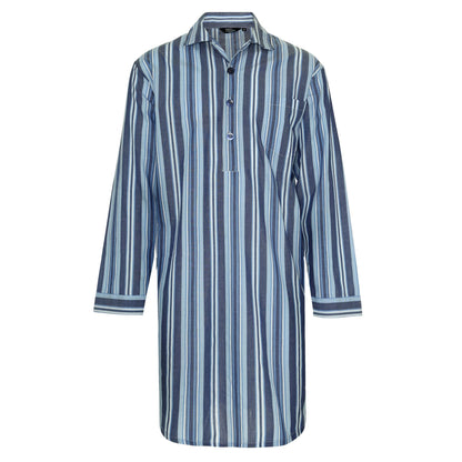 Champion Mens Westminster Polycotton Nightshirt - Navy Stripe