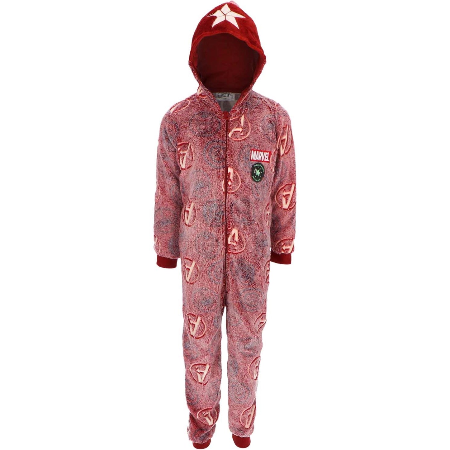 Marvel Kids Glow In The Dark Fleece Onesie - Red
