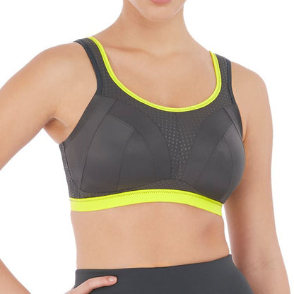 Freya Active Dynamic Soft Cup Crop Top Sports Bra - Lime Twist