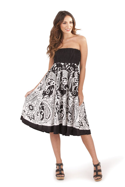 Pistachio Paisley Print Dress/Skirt - Black