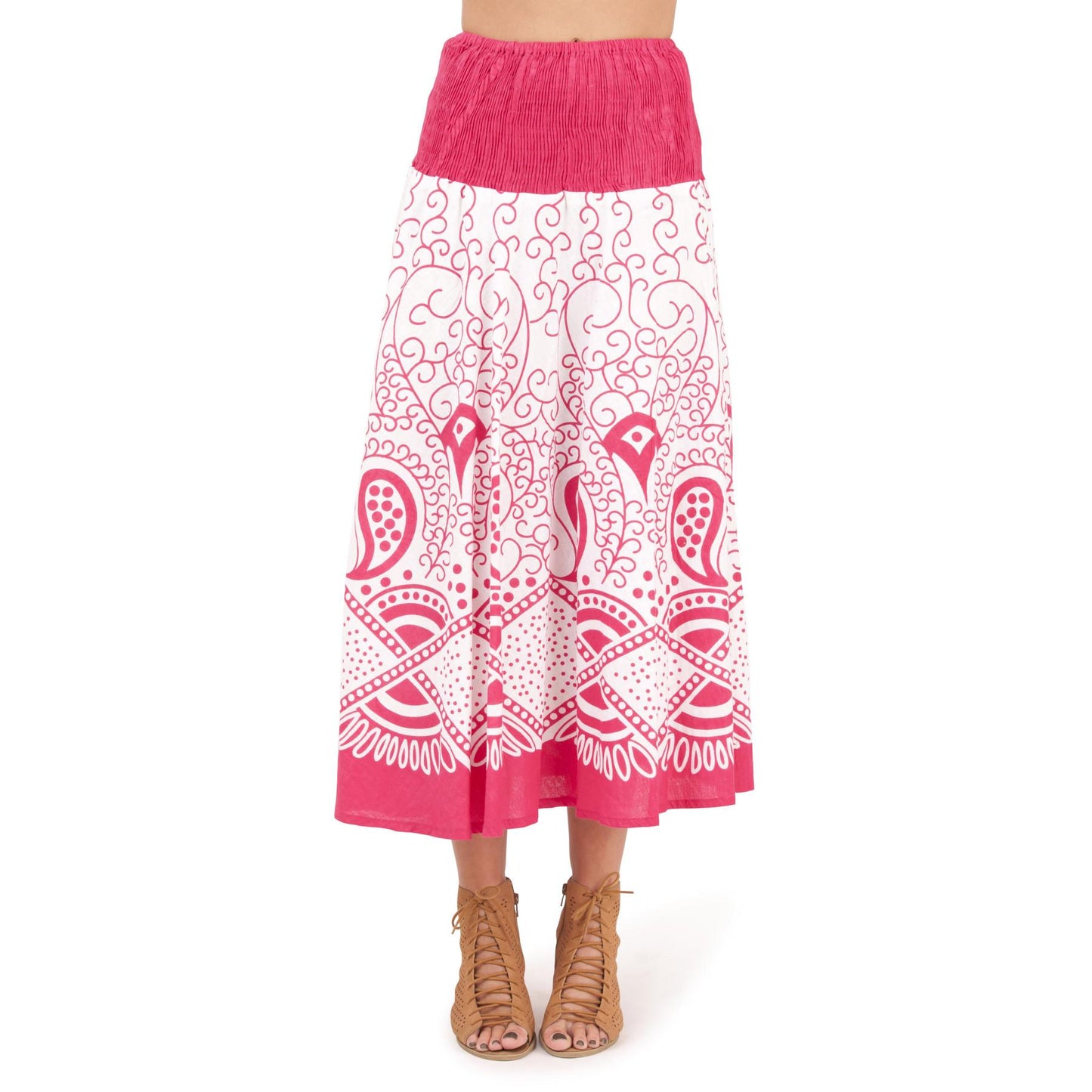 Pistachio Swirl Print Dress/Skirt - Pink