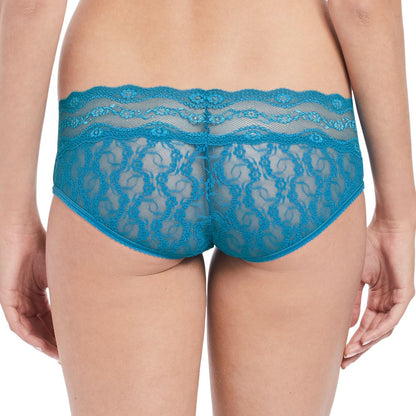 B.Tempt'd Lace Kiss Hipster Brief - Mykonos Blue