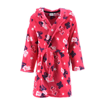 Minnie Mouse Kids Fleece 'M' Robe - Fushia