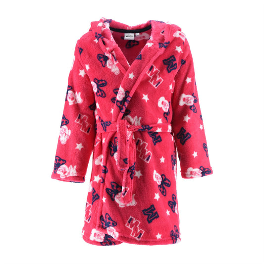 Minnie Mouse Kids Fleece 'M' Robe - Fushia