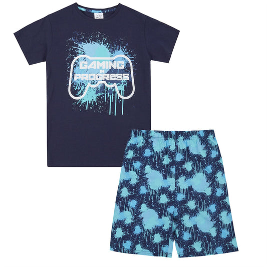 4Kidz Kids 'Gaming In Progress' Pyjamas - Blue