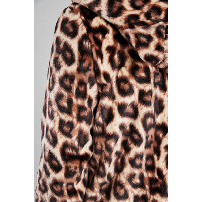 Loungeable Womens Fleece Romper Onesie - Leopard