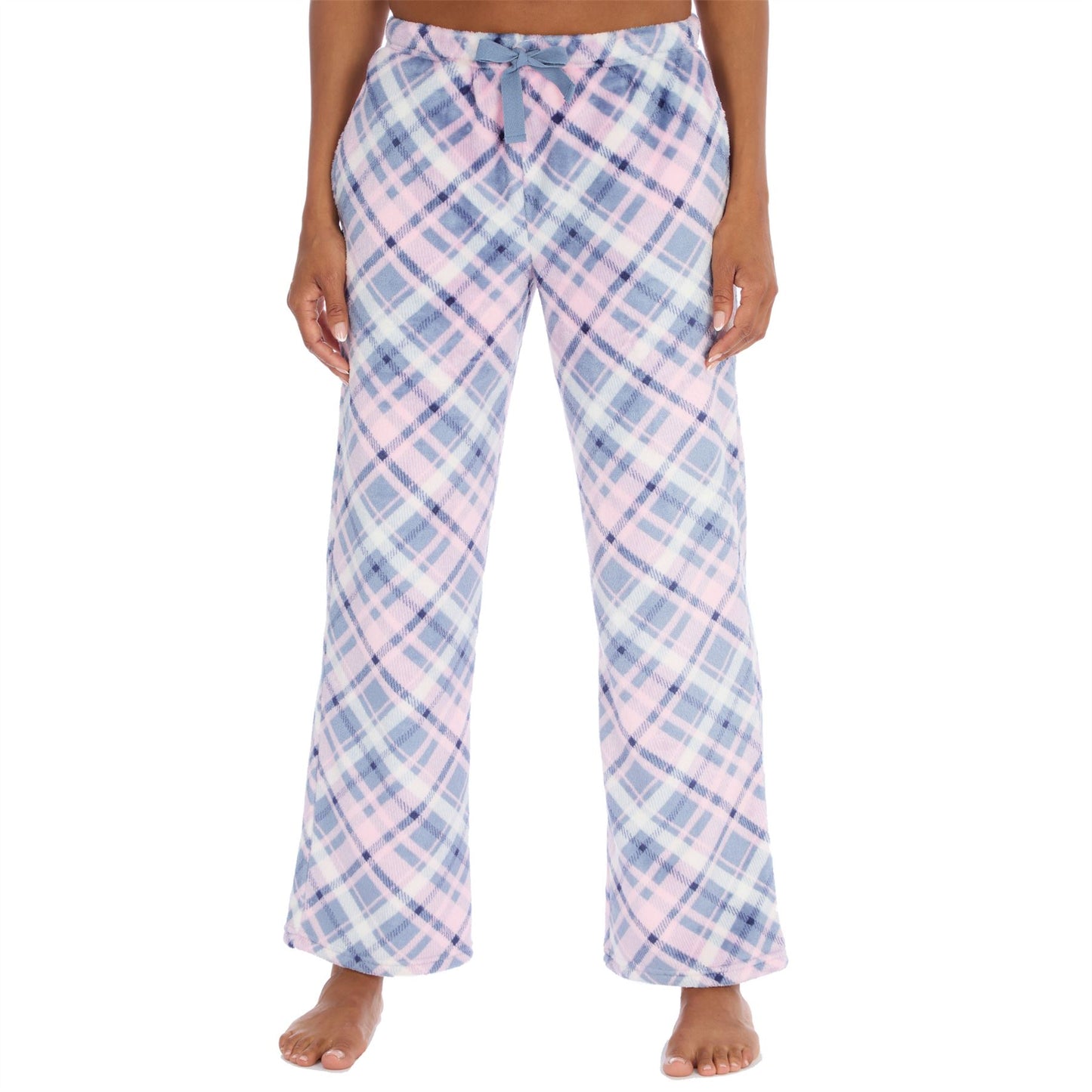 Forever Dreaming Womens Fleece Lounge Pants - Diagonal Check