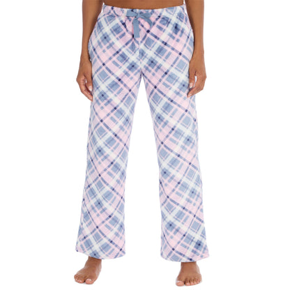 Forever Dreaming Womens Fleece Lounge Pants - Diagonal Check