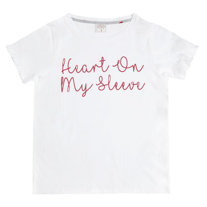 Forever Dreaming Womens 'Heart On My Sleeve' Pyjama Set - White