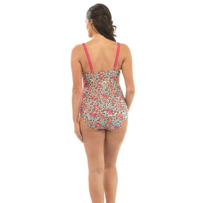 Tom Franks Tummy Control Swimsuit - Pink Print