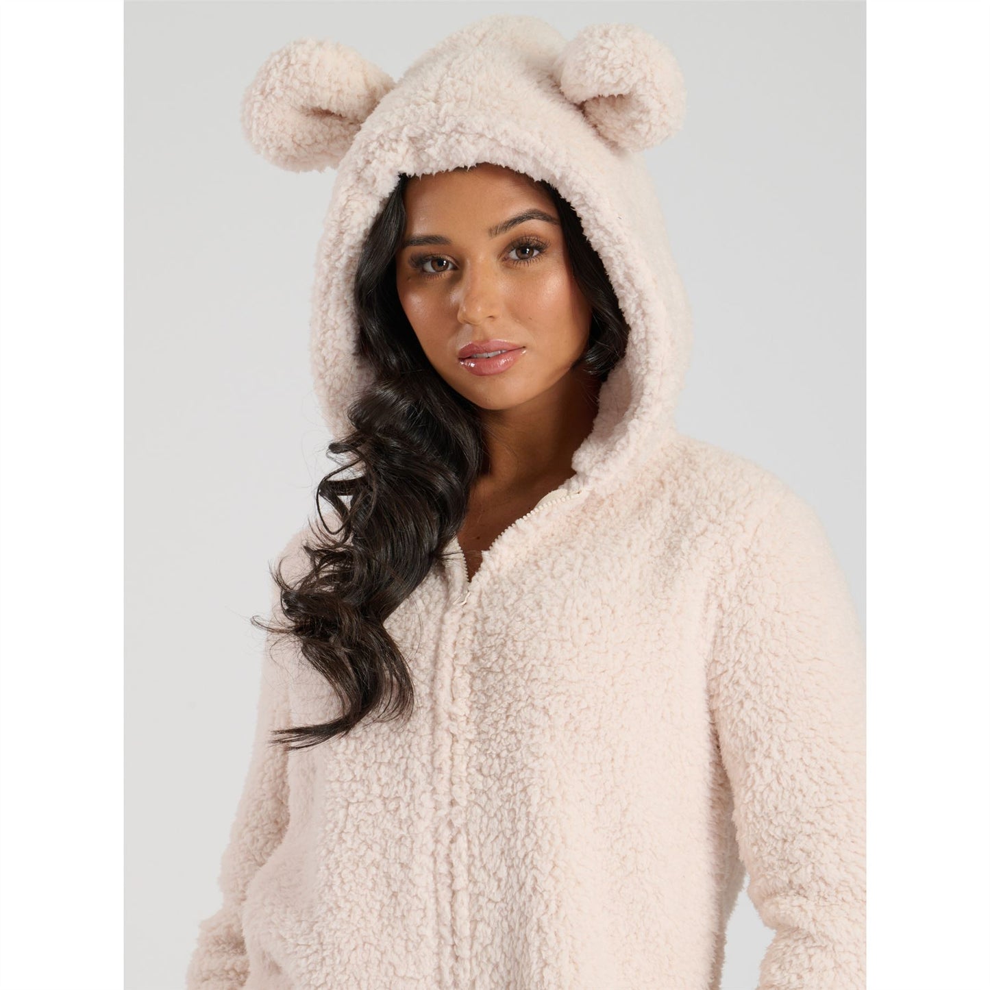 Loungeable Womens Sherpa Fleece Teddy Bear Onesie