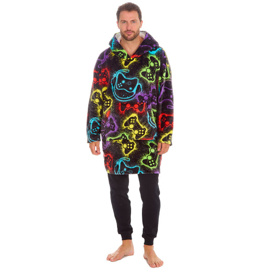 Huggable Hoodie Mens Fleece Oversized Hoodie - Gaming