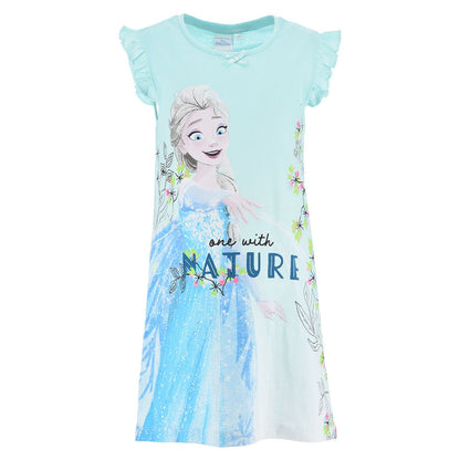 Girls Disney Frozen 'Nature' Nightdress - Turquoise Disney