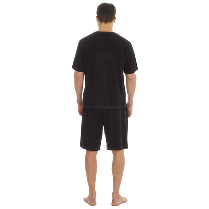 Cargo Bay Mens Contrast Stripe Pyjamas - Black/Charcoal