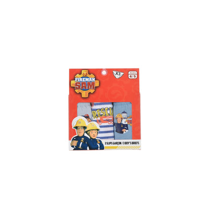 Boys Fireman Sam 'Rescue Squad' Briefs 3 Pack Fireman Sam