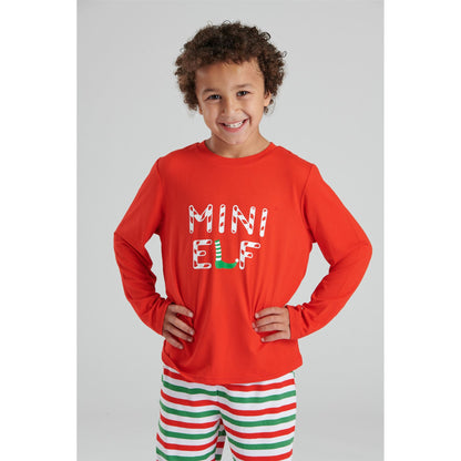Loungeable Kids 'Mini Elf' Pyjamas - Red/Green