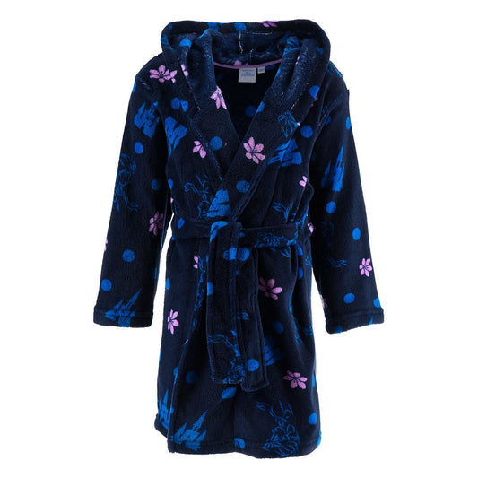 Kids Disney Frozen Elsa Fleece Robe - Navy