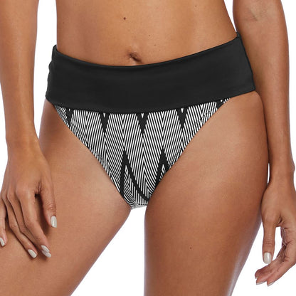 Fantasie Geneva Classic Fold Bikini Brief - Black/White