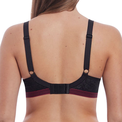 Freya Wild Animal Print Moulded Plunge Bra - Black Zebra