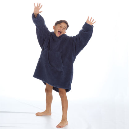 Huggable Hoodie Kids Snuggle Fleece Oversized Hoodie - Navy