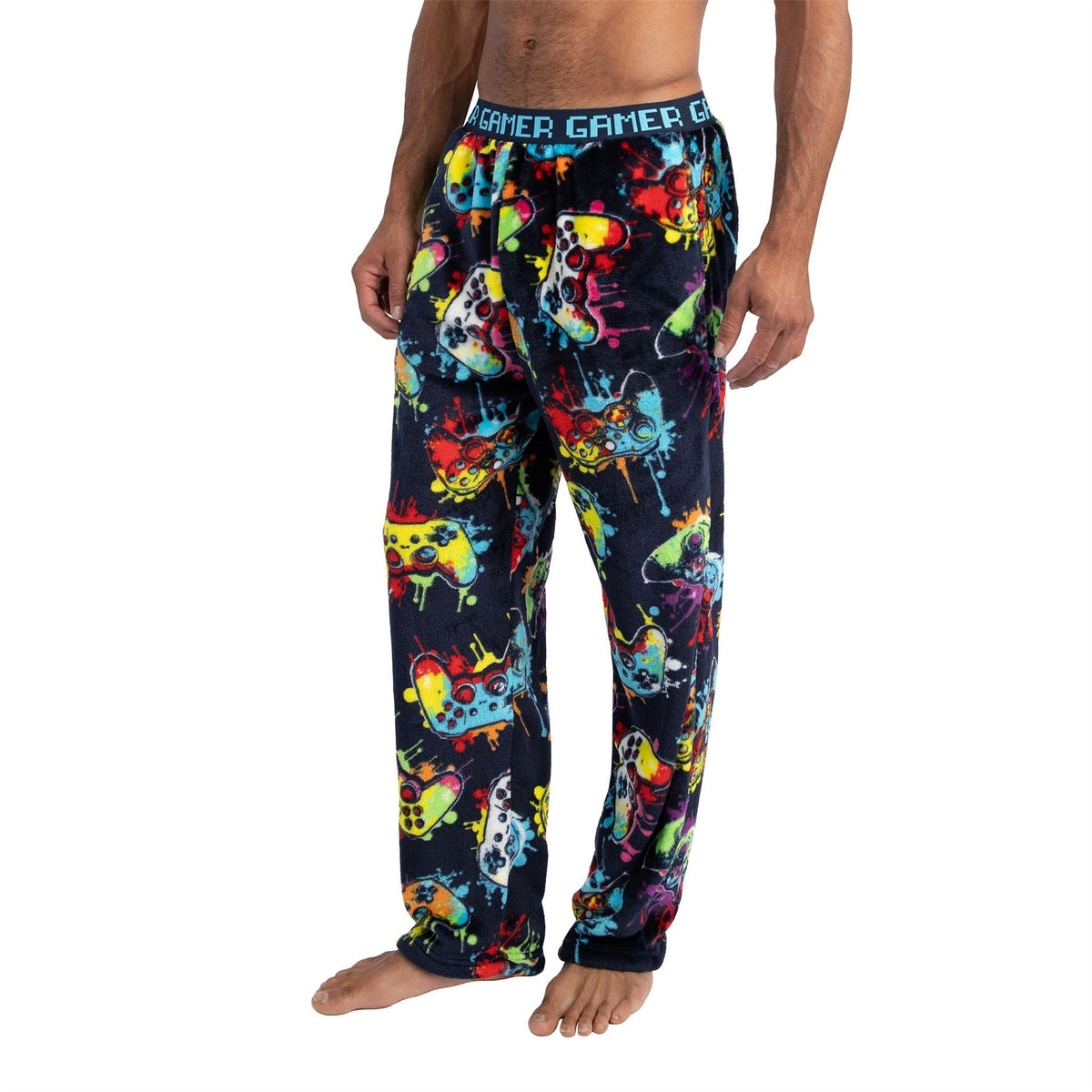 Cargo Bay Mens 'Gamer' Fleece Lounge Pants - Navy Cargo Bay