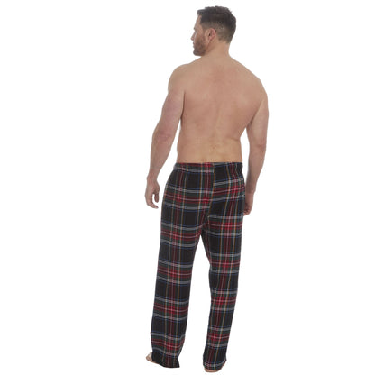 Embargo Mens Check Flannel Lounge Pants - Black/Multi Check