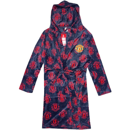 Kids Manchester United Fleece Hooded Robe