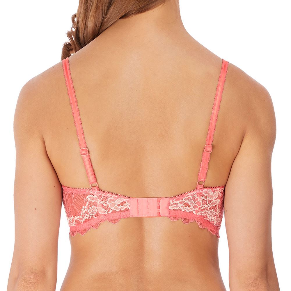 Wacoal Lace Perfection Plunge Push Up Bra - Strawberry Ice