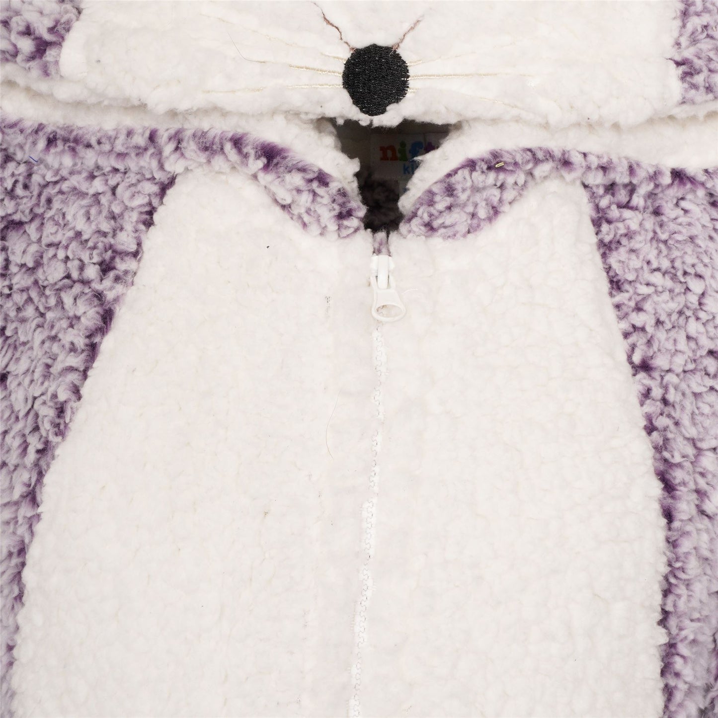 Nifty Kids Hedgehog Fleece Onesie - Lilac