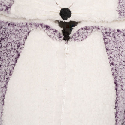 Nifty Kids Hedgehog Fleece Onesie - Lilac