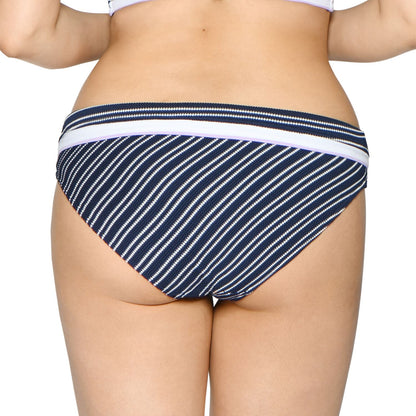 Curvy Kate Sailor Girl Fold Bikini Brief - Navy Stripe