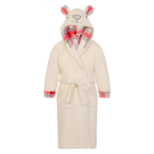 Nifty Kids Sherpa Fleece Bear Robe - Cream