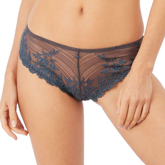 Wacoal Embrace Lace Tanga - Nine Iron/Ensign Blue