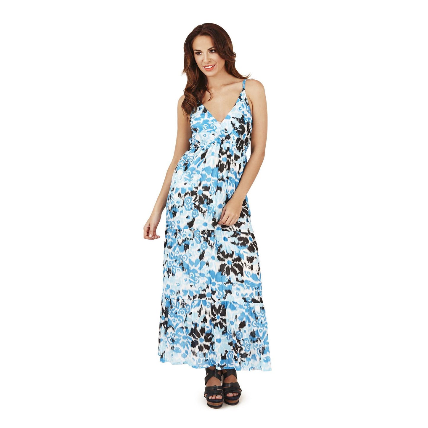 Pistachio Strappy Maxi Dress - Blue