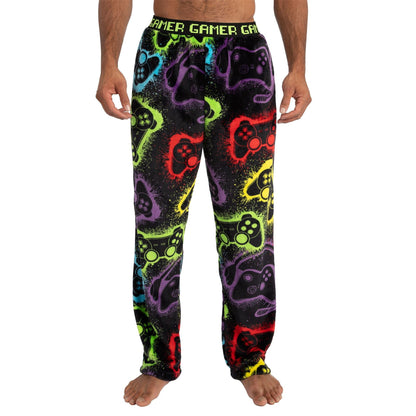 Cargo Bay Mens 'Gamer' Fleece Lounge Pants - Black Cargo Bay